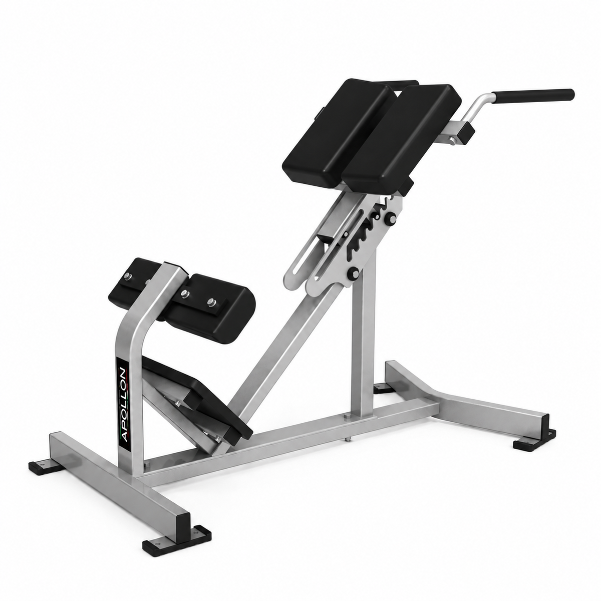 Apollon Fitness 45° Hyperextension – profesionalna sprava za hiperekstenziju i jačanje donjeg dela leđa, gluteusa i zadnje lože.
