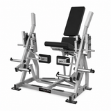 Apollon Fitness Iso-Lateral Leg Extension – profesionalna plate-loaded sprava za kvadriceps sa nezavisnim polugama za odvojeni trening leve i desne noge.

