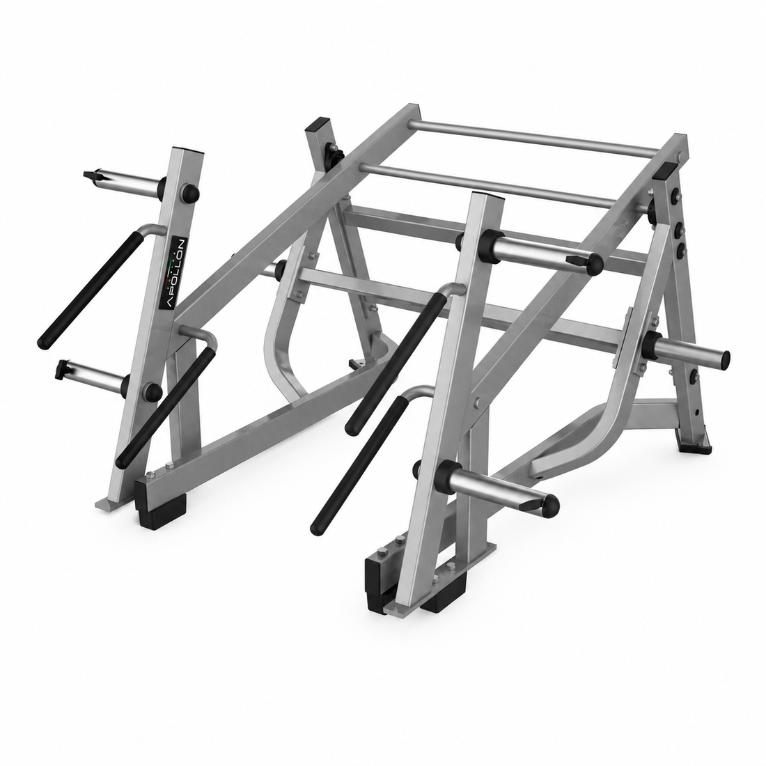 Apollon Fitness Squat Lunge – profesionalna plate-loaded sprava za čučanj i iskorak, namenjena treningu nogu i gluteusa.
