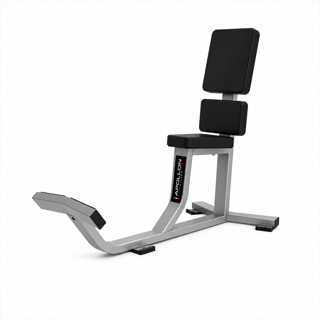 Apollon Fitness Utility Bench – profesionalna sedeća klupa sa naslonom i platformom za stopala za vežbe sa slobodnim opterećenjem.

