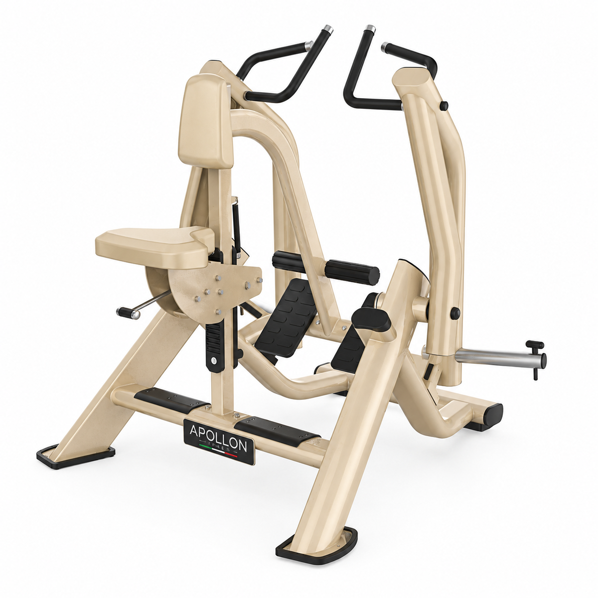 Profesionalna sprava za leđa Seated Row Apollon Fitness – plate loaded sprava za veslanje u sedećem položaju i trening leđnih mišića.
